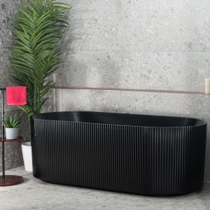 Brighton Groove Fluted Oval Freestanding Bath 1700